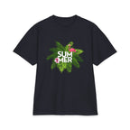 Summer Palm T‑Shirt Tropical Flamingo ‘SUMMER’ Graphic