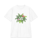 Summer Palm T‑Shirt Tropical Flamingo ‘SUMMER’ Graphic