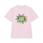 Summer Palm T‑Shirt Tropical Flamingo ‘SUMMER’ Graphic
