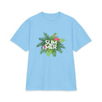 Summer Palm T‑Shirt Tropical Flamingo ‘SUMMER’ Graphic